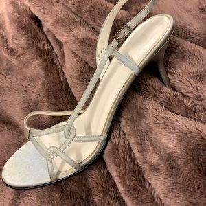 Impo Silver Strappy 2.5” Heels Never Worn
